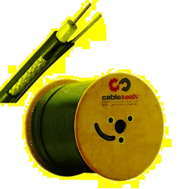 CABO COAXIAL RG06 - 60% MALHA TRISHIELD - PRETO COM MENSAGEIRO em Sorocaba
