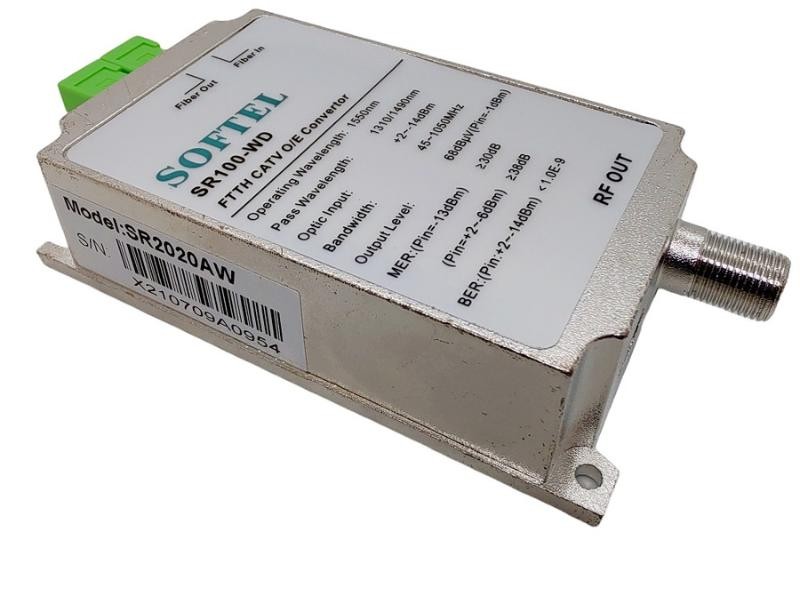 RECEPTOR ÓPTICO PON WDM PASSIVO SC/APC - RF SR100-WD em Novo Hamburgo